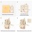 3D Pop Up Greeting Gift Box with White and Gold Butterflies