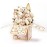 3D Pop Up Greeting Gift Box with White and Gold Butterflies