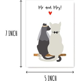 Cat Wedding Card - Mr And Mrs Card