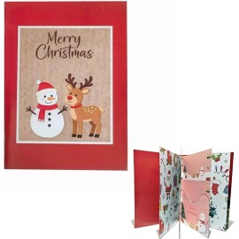 Christmas Gift Card Booklet with 5 Card Slots