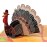 Turkey Pop Up Greeting Card with Blank Note & Envelope