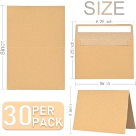 30 blank cards and envelopes each