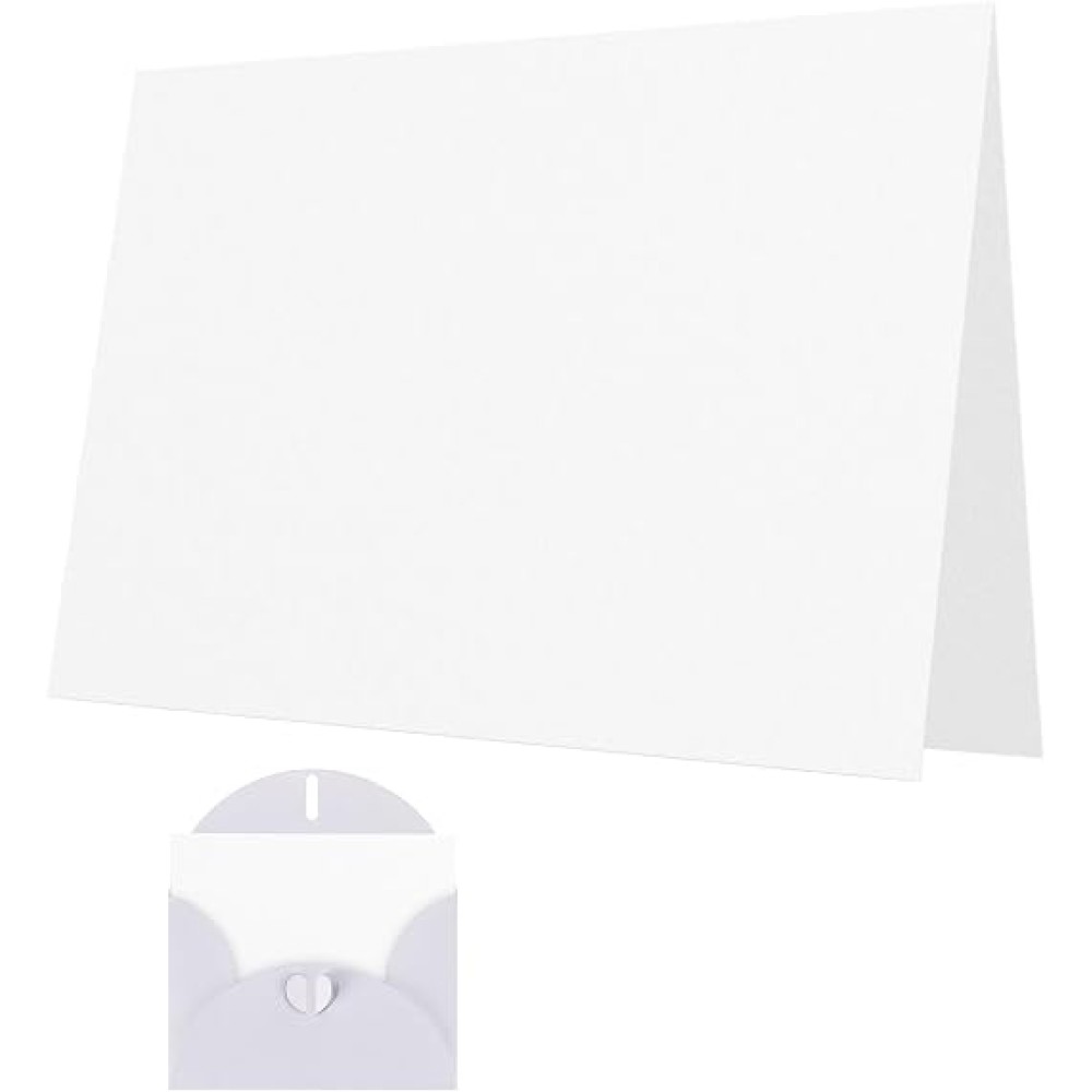 Personalized Greeting Cards 1 PCS Blank White with White Envelopes