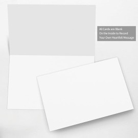 Personalized Greeting Cards 1 PCS Blank White with White Envelopes